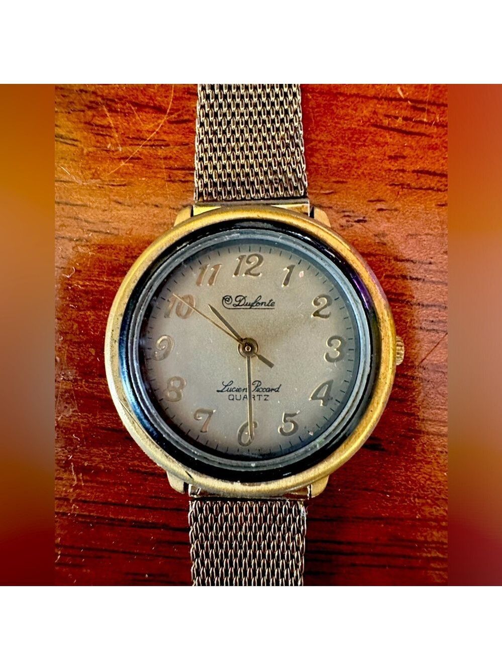 Vintage dufonte Lucien piccard mesh watch